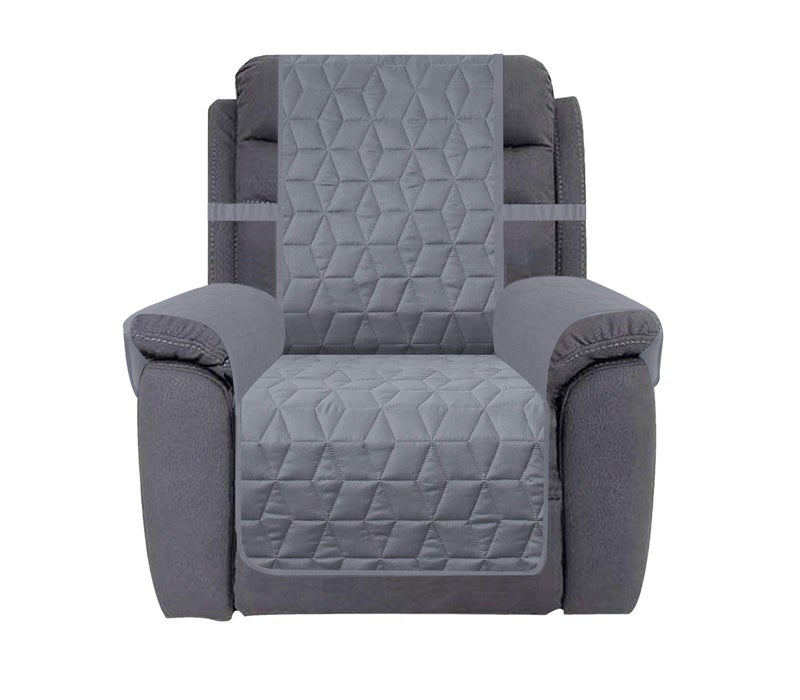 Ameritex Waterproof Nonslip Recliner Cover Christmas Decor Stay in Place, Dog Couch Recliner Cover Furniture Protector for Pets and Kids (Light Grey, 23'') - Image 1